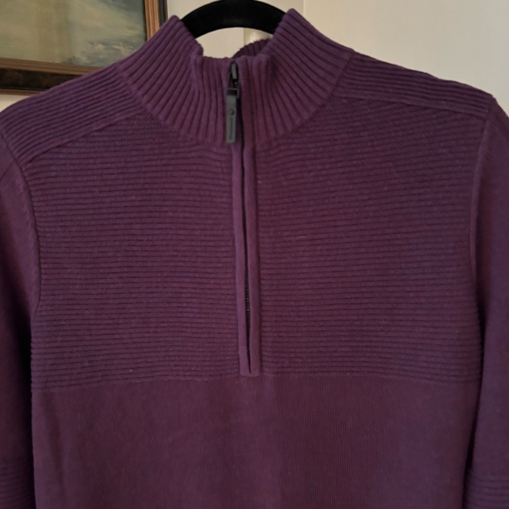 Smartwool Texture Wool Blend Half Zip Sweater In … - image 4